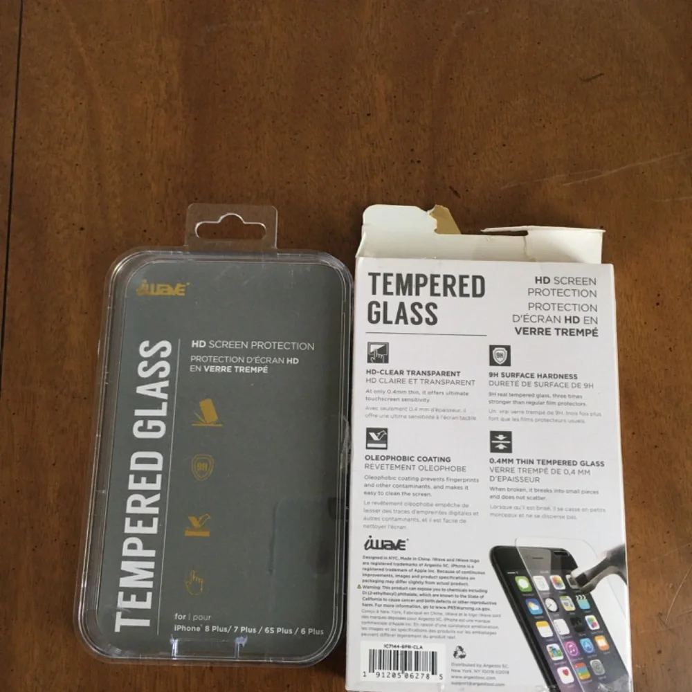 iWave Tempered Glass iPhone Screen Protector for 8 Plus, 7 Plus, 6 Plus, 6S Plus
